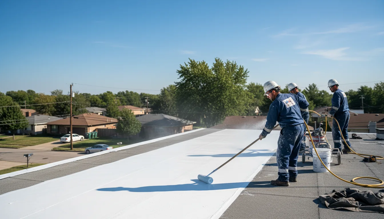 Commercial roof coating in Sterling, OK near me